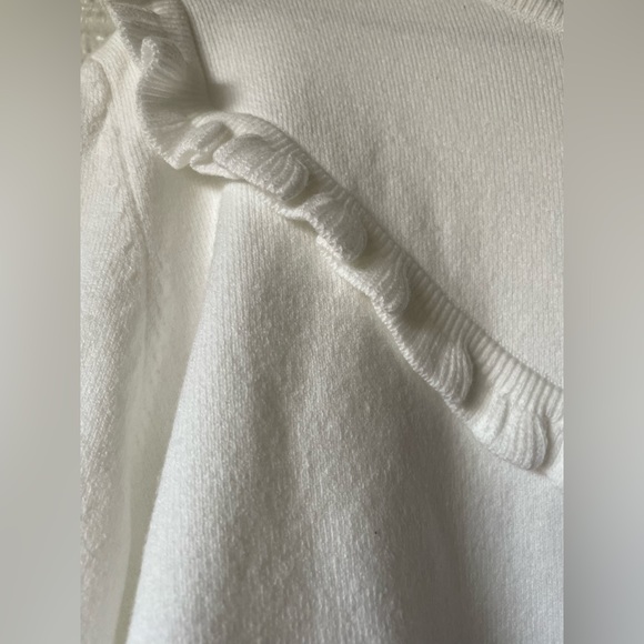 French Connection Babysoft Ruffle Sweater in Winter White - Picture 7 of 8